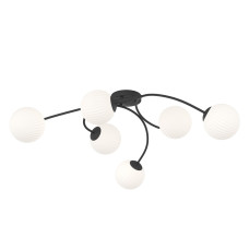 Світильник стельовий VIBRA 6 BL OPAL 1398/6 Emibig чорний