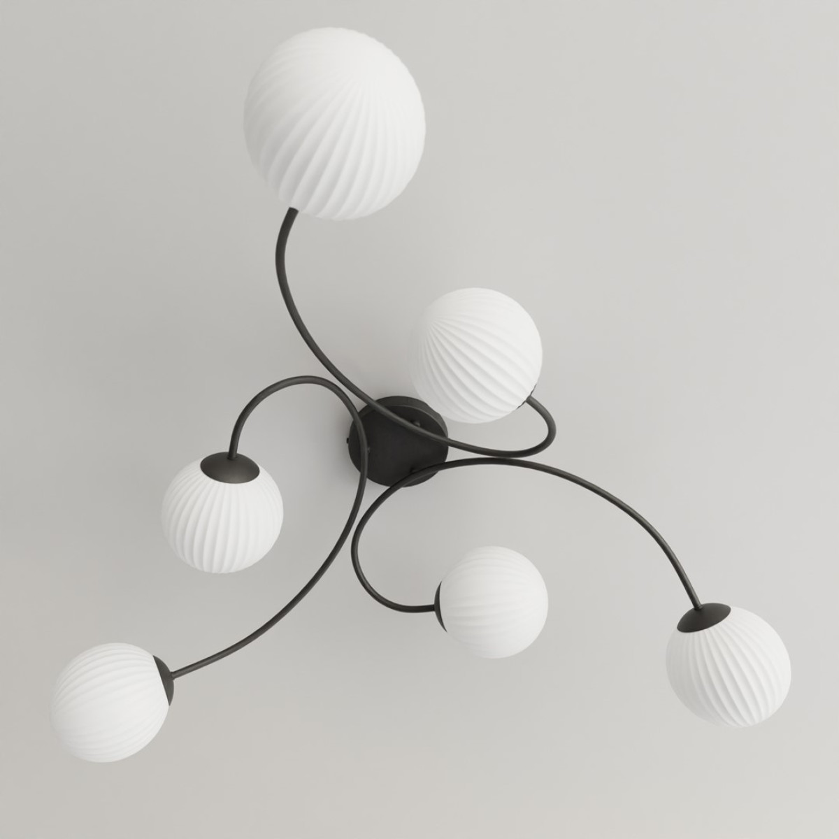 Світильник стельовий VIBRA 6 BL OPAL 1398/6 Emibig чорний