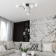 Світильник стельовий VIBRA 6 BL OPAL 1398/6 Emibig чорний