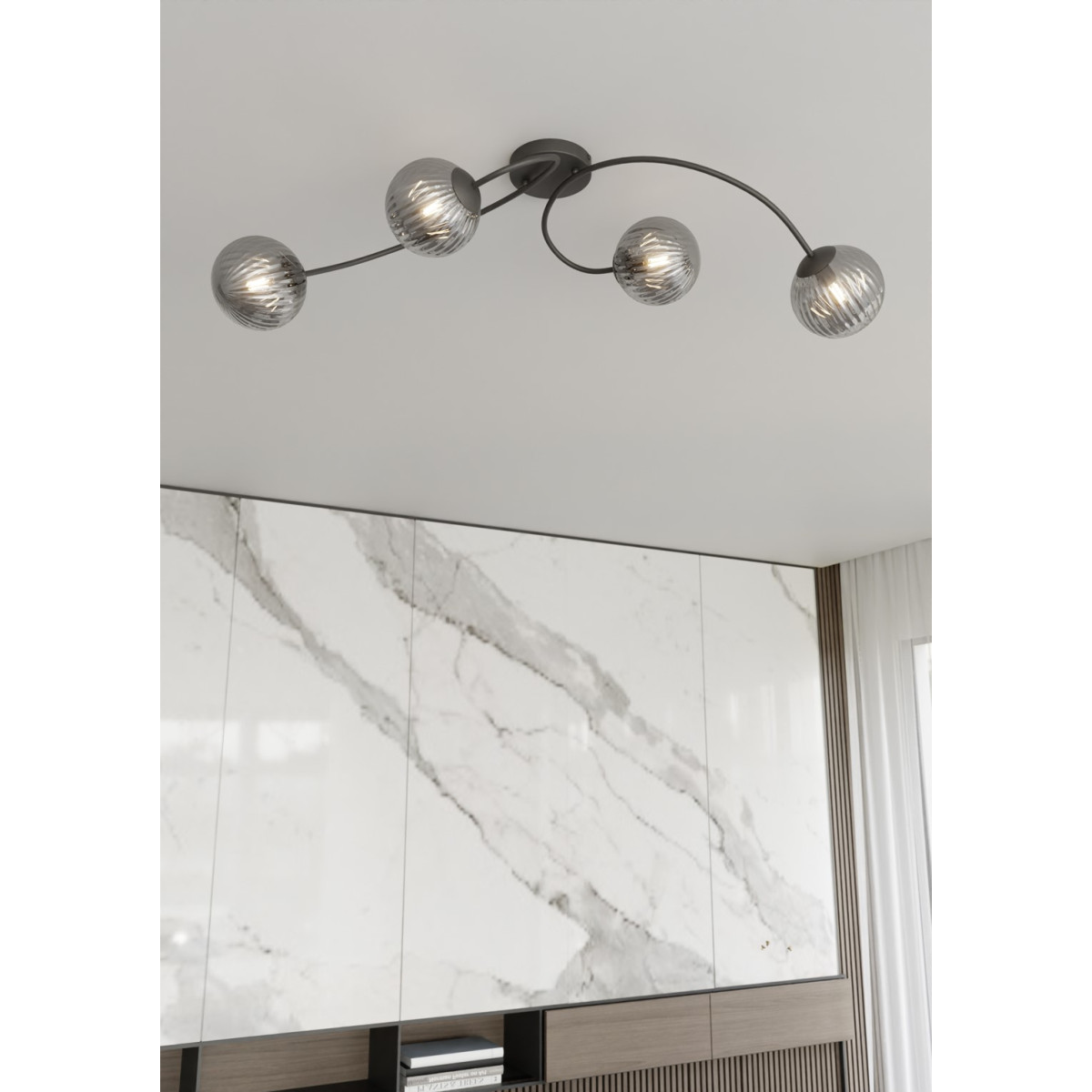Світильник стельовий VIBRA 4 BL GRAFIT 1399/4 Emibig чорний