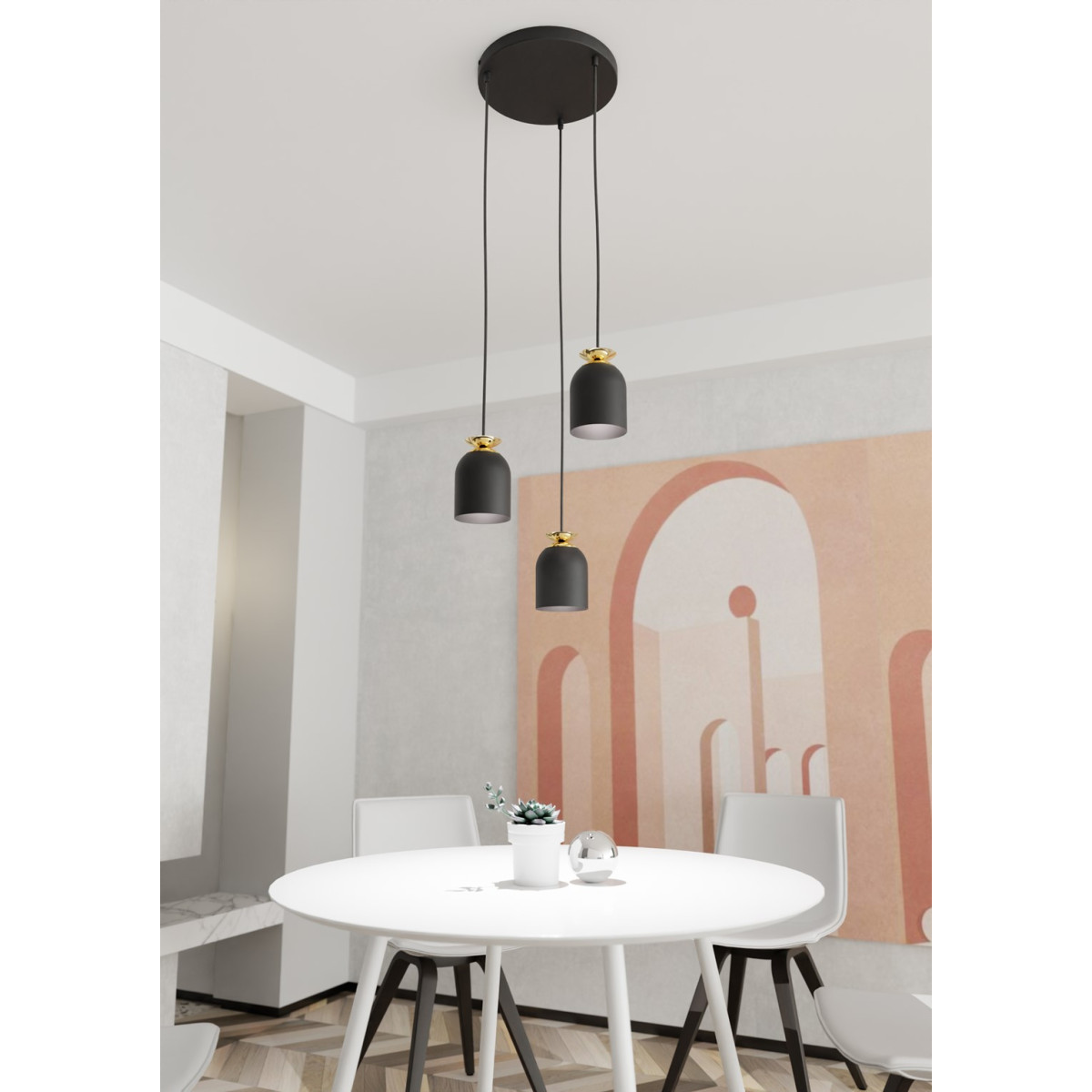 Люстра підвісна TARGET 3 PREM BL 1400/3PREM Emibig чорний