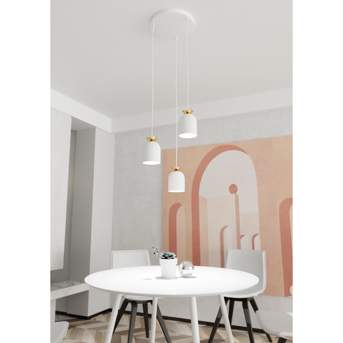 Люстра підвісна TARGET 3 PREM WH 1401/3PREM Emibig білий