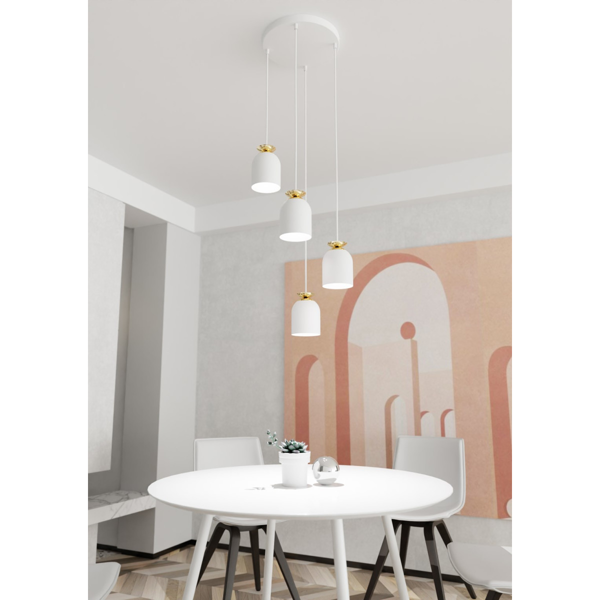 Люстра підвісна TARGET 4 PREM WH 1401/4PREM Emibig білий