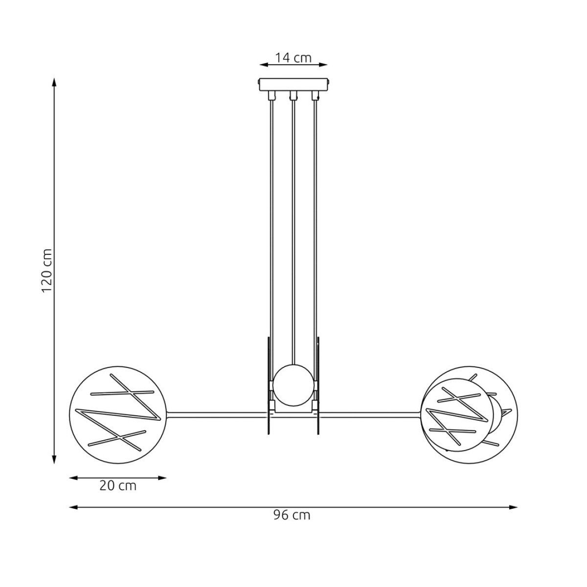 Люстра підвісна XOTIC 4 BL 1411/4 Emibig чорний