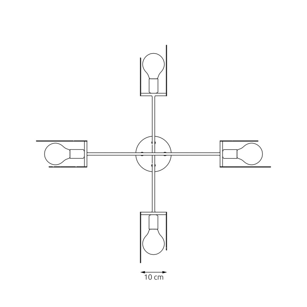 Люстра підвісна XOTIC 4 BL 1411/4 Emibig чорний