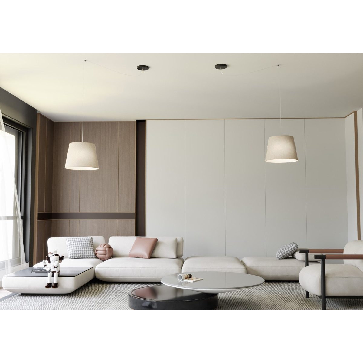 Люстра підвісна ASCOT 1 BEIGE 1423/1 Emibig чорний
