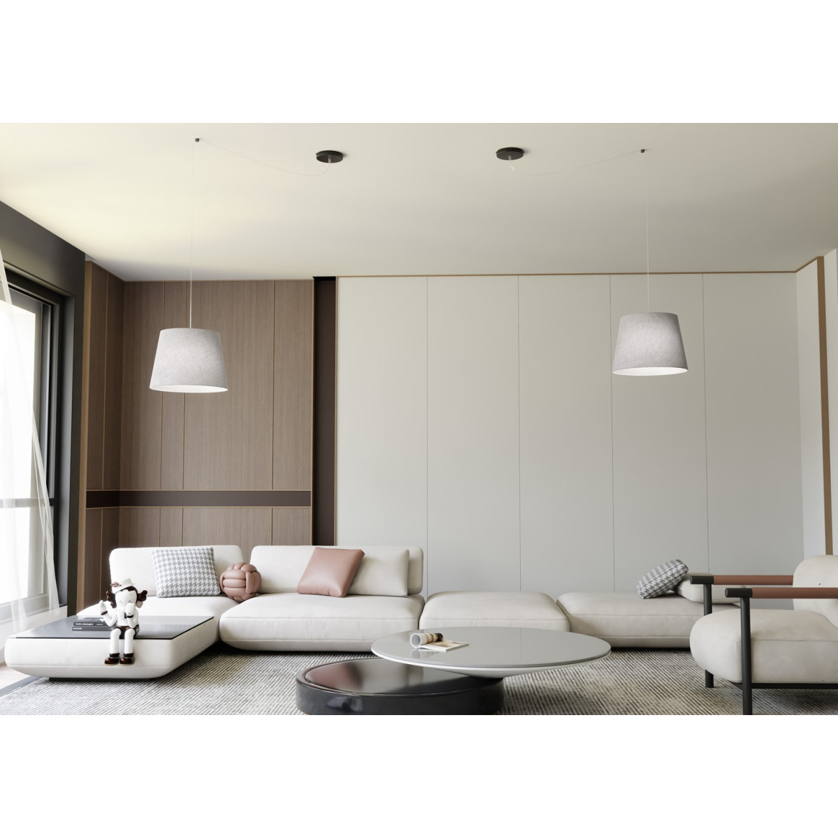 Люстра підвісна ASCOT 1 GRAY 1424/1 Emibig чорний