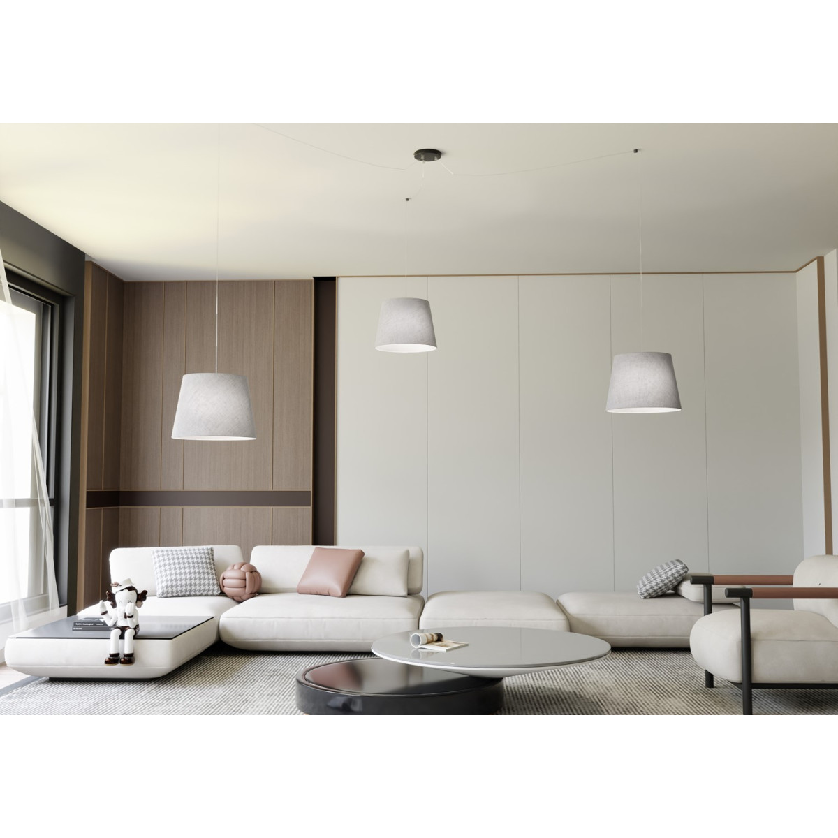Люстра підвісна ASCOT 3 GRAY 1424/3 Emibig чорний