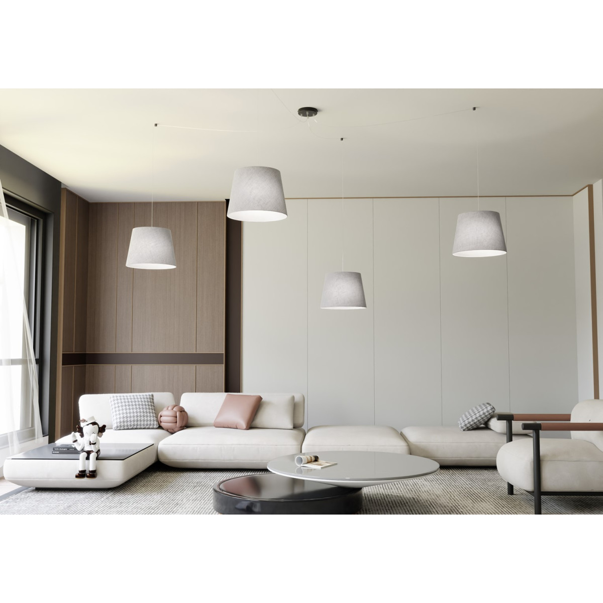 Люстра підвісна ASCOT 4 GRAY 1424/4 Emibig чорний