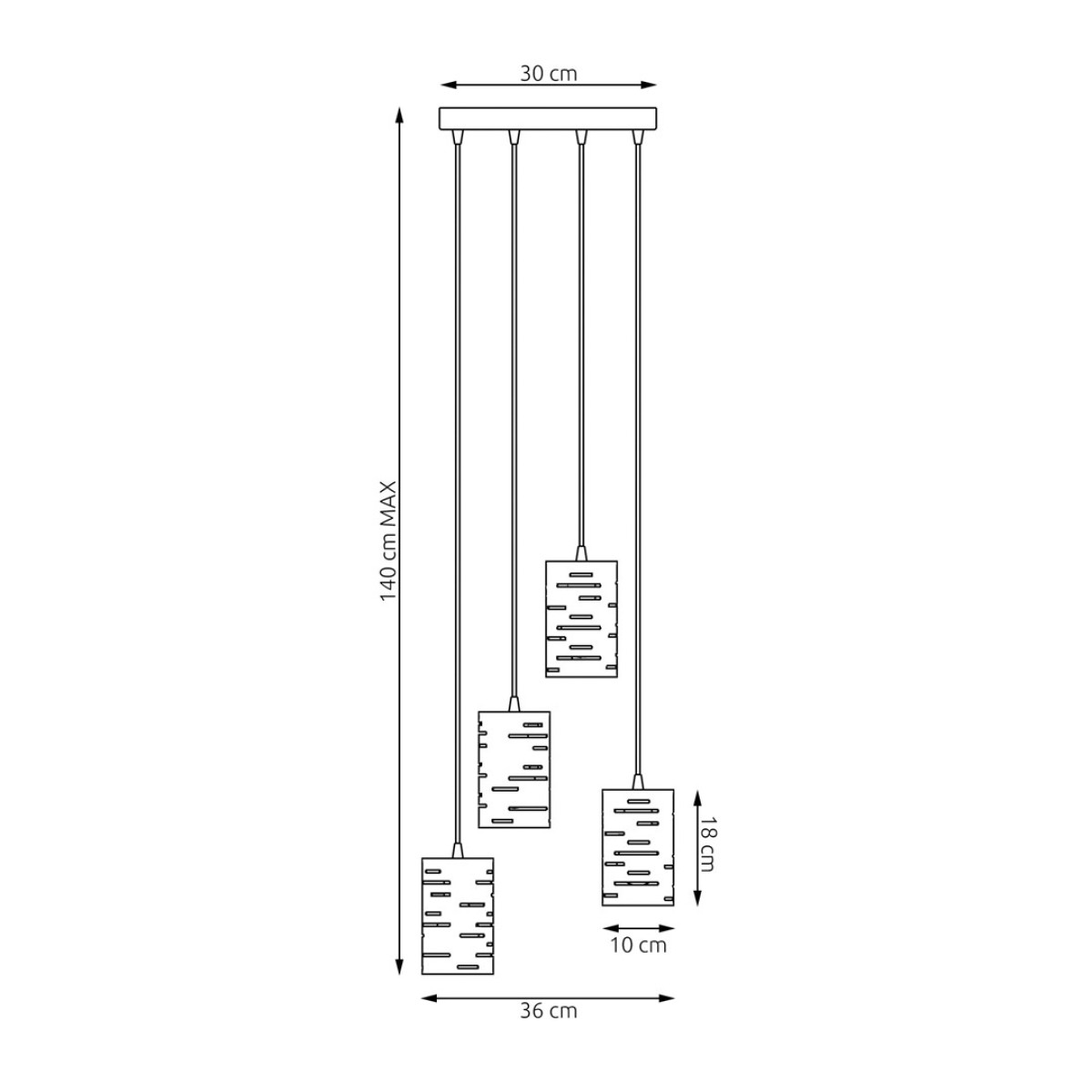Люстра підвісна TANK 4PREM BL 1431/4PREM Emibig чорний