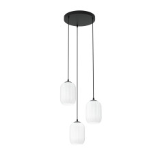 Люстра підвісна BENTE 3 BL WHITE EMIBIG 1059/3 Emibig чорний