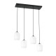Люстра підвісна VERDI 4 BL OPAL 1435/4 Emibig чорний