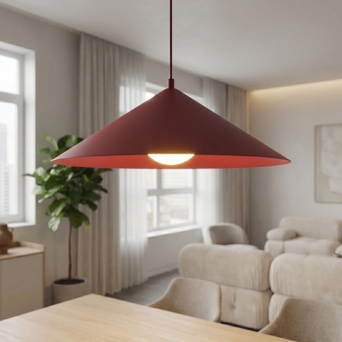 Люстра MONO 1L 1725/1L EMIBIG бургунді 1725/1L EMIBIG