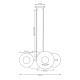 Люстра UMBRA 4 1729/4 EMIBIG бургунді 1729/4 EMIBIG