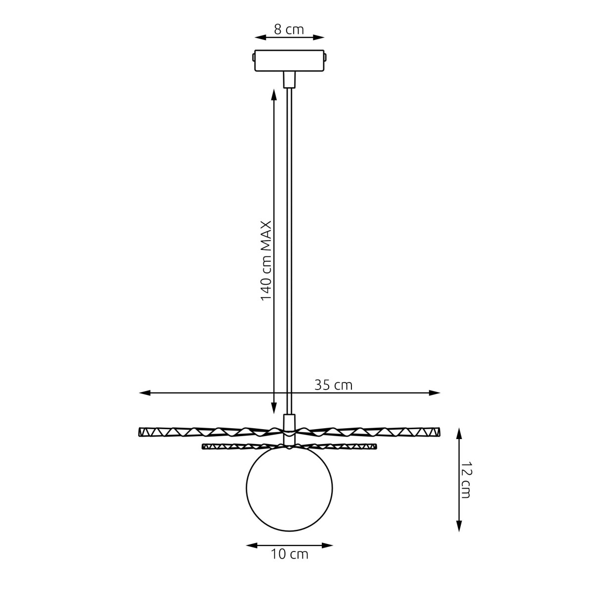 Люстра UMBRA 1 1732/1 EMIBIG бургунді 1732/1 EMIBIG