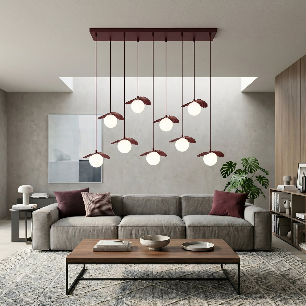 Люстра FLORA 9 1761/9 EMIBIG бургунді 1761/9 EMIBIG