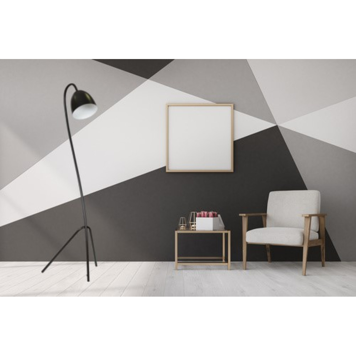 Торшер HARIS LP1 BLACK WHITE EMIBIG 864/2 Emibig