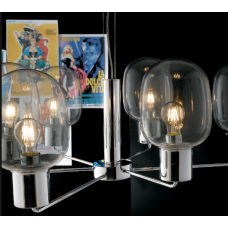 Світильник LAMPADARIO FELLINI CROMO VETRO TRASPARENTE 6XE27 8031440364140 Faneurope