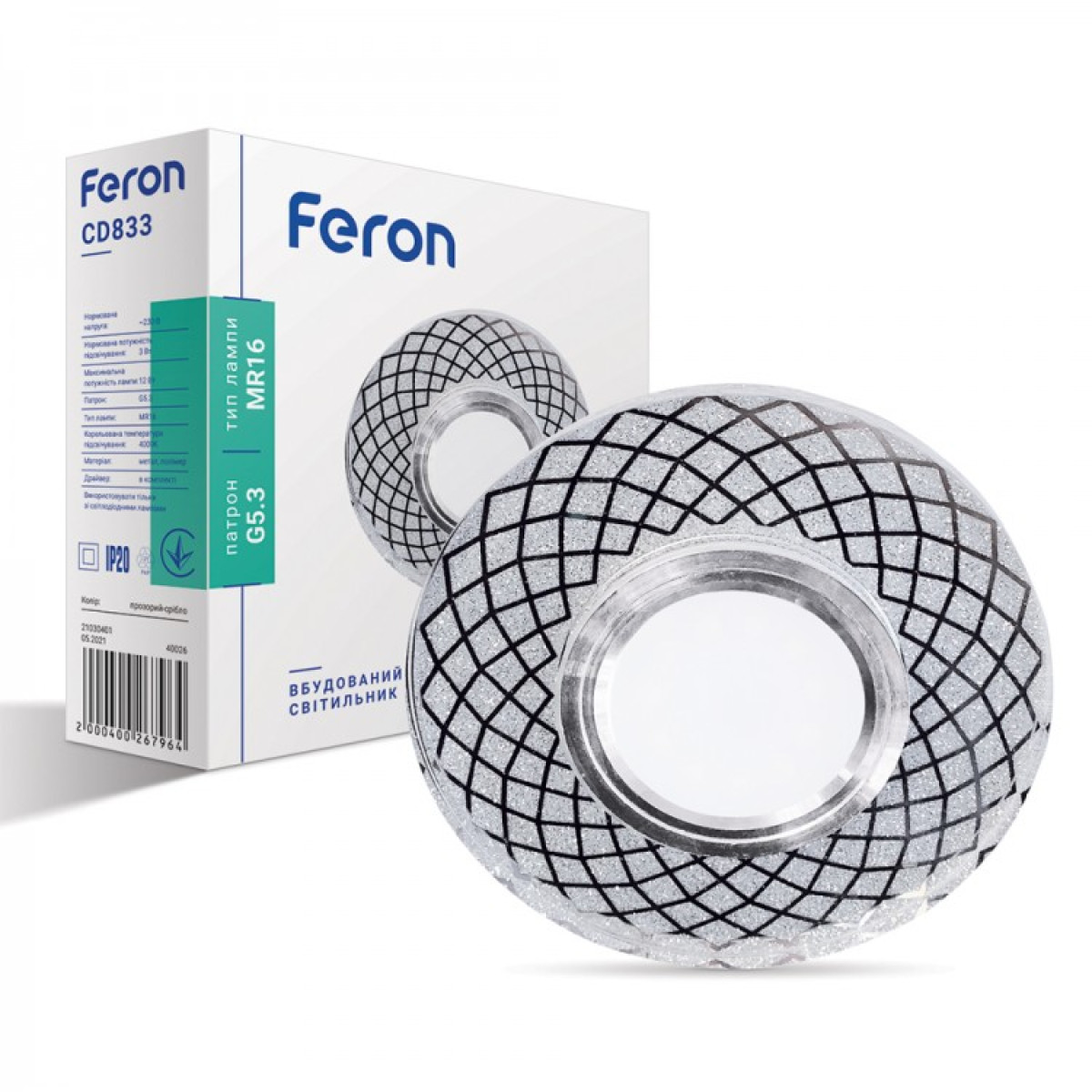 Точковий світильник CD833 40026 Feron