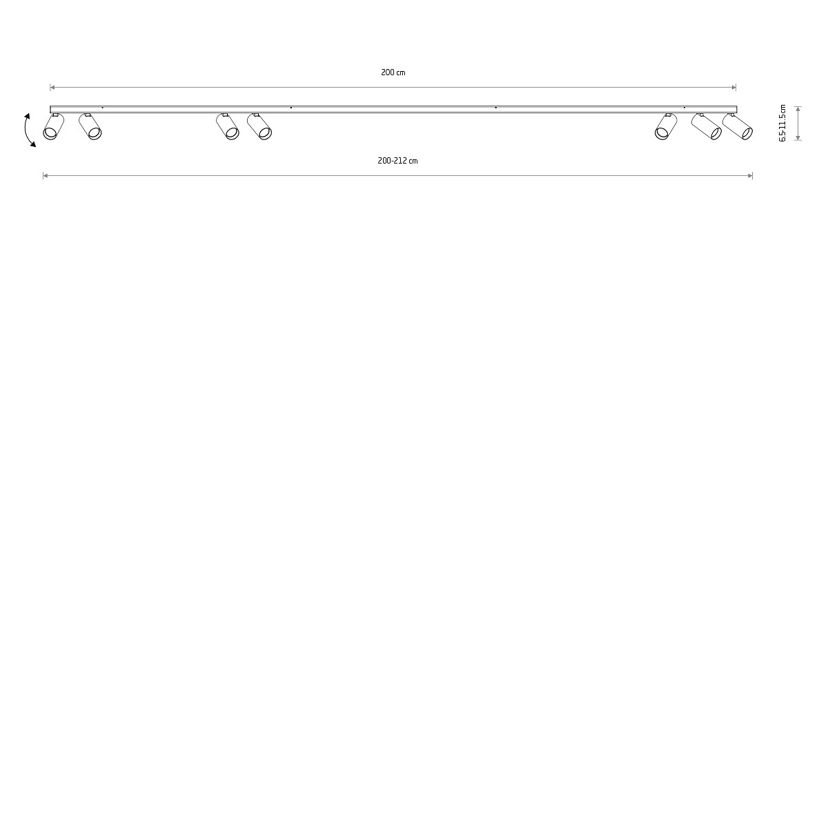 Спот FOURTY 10743 Nowodvorski чорний 10743 модерн