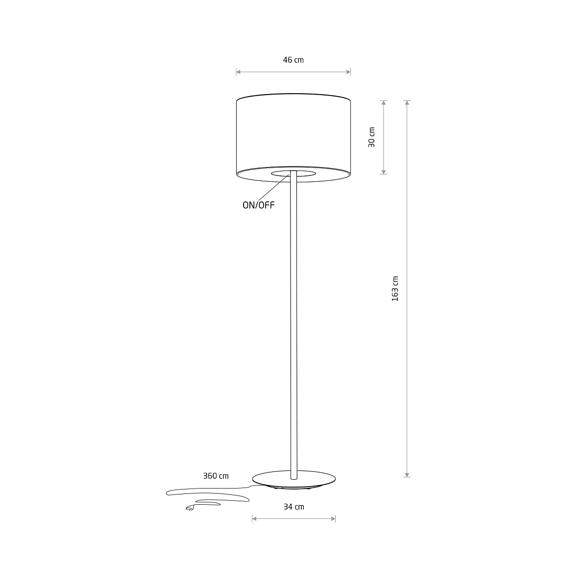 Торшер SANTANA 11656 бежевий 11656 модерн