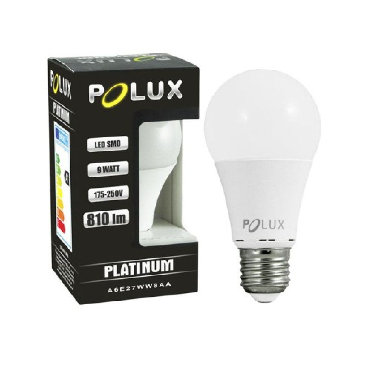 Платинова LED лампа A60 E27 WW 810lm 301024 Polux