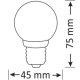 Лампа LED G45 E27 WW 3.2W 250lm  302809 Polux