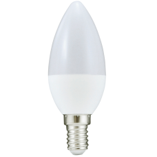 Платинова LED лампа C37 E14 WW 480lm молочного кольору 303189 Polux