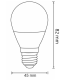 Платинова LED лампа G45 E27 SMDWW 560lm  303943 Polux