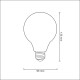 Декоративна лампа Vintage LED Filament Amber G95 E27 WW 2000K 320lm 304537 Polux