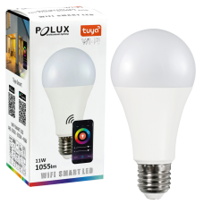 SMART wifi Tuya LED лампа A65 E27 1055lm 11W 2700~6500K~RGB 313812 Polux