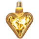 Декоративна світлодіодна лампочка Filament HEART Vintage Amber E27 316608 Polux