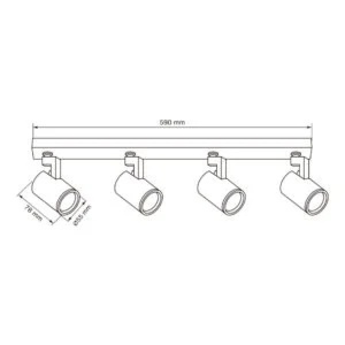 Спот 328717 Polux чорний 328717