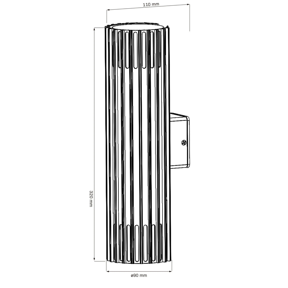 Бра вуличне 329349 Polux чорний 329349