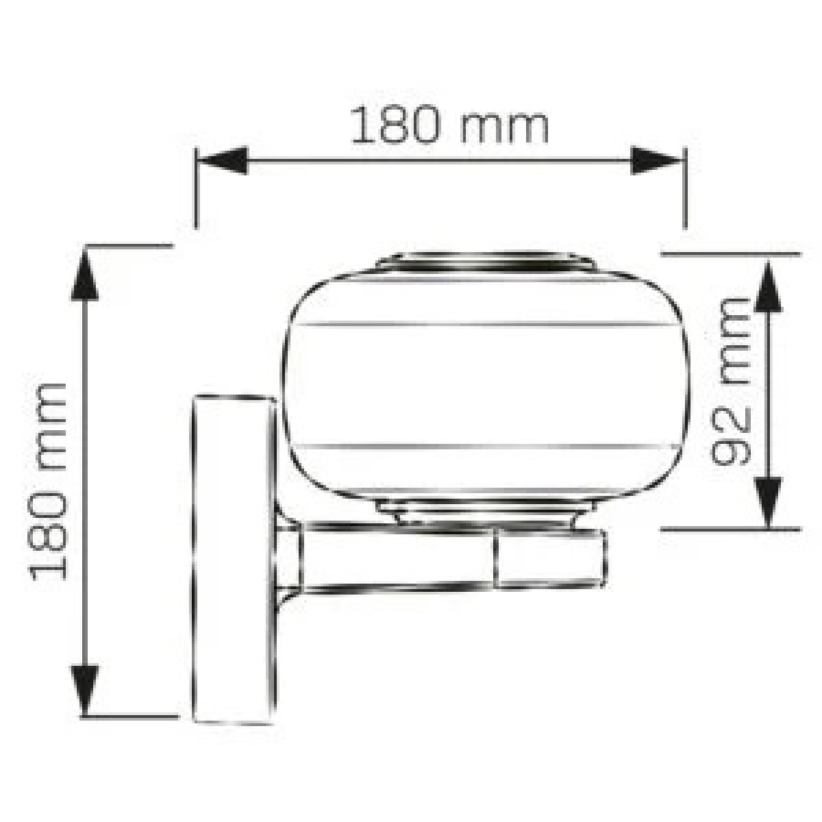 Бра вуличне MALAGA 331410 Polux чорний 331410