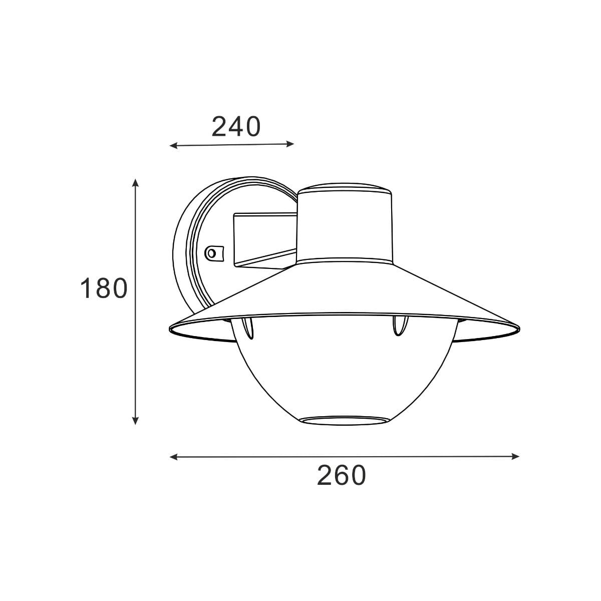 Бра вуличне ECLIPSE 19103B-WD Zuma Line чорний