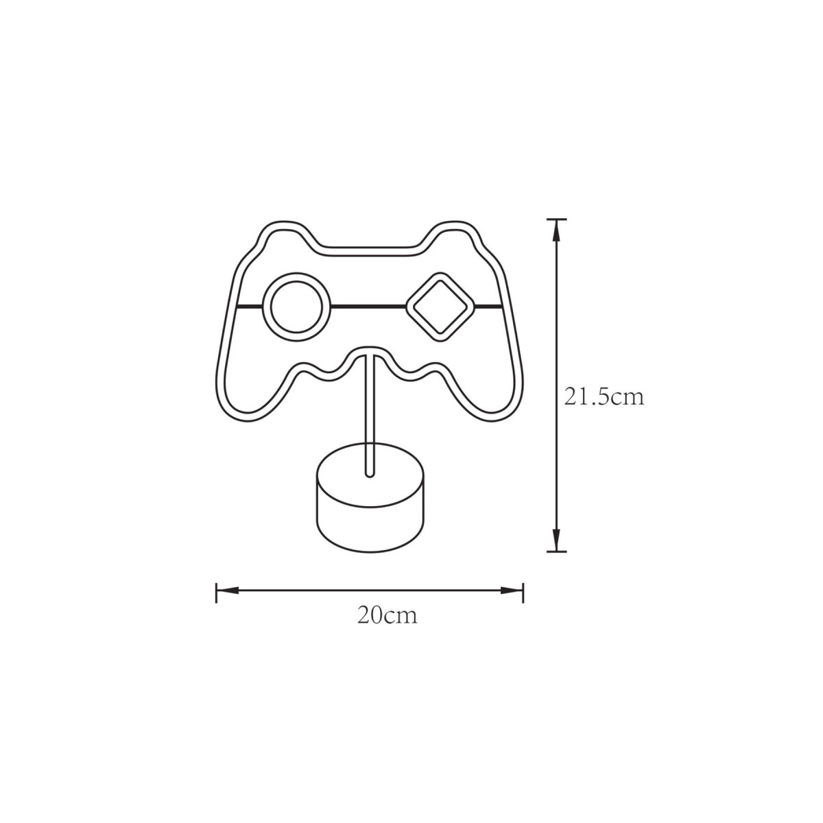 Декоративний LED-світильник NEON GAMEPAD LED FM-NB09 Zuma Line