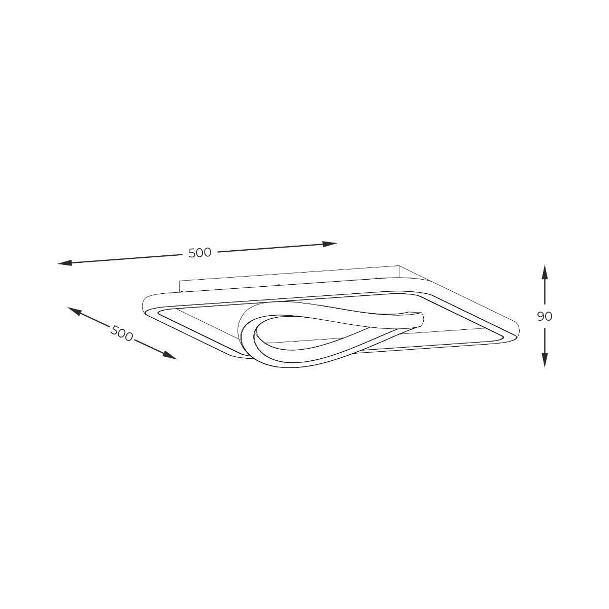 Світильник стельовий LED LENS MX3889-1B-3BGT Zuma Line золотий, чорний
