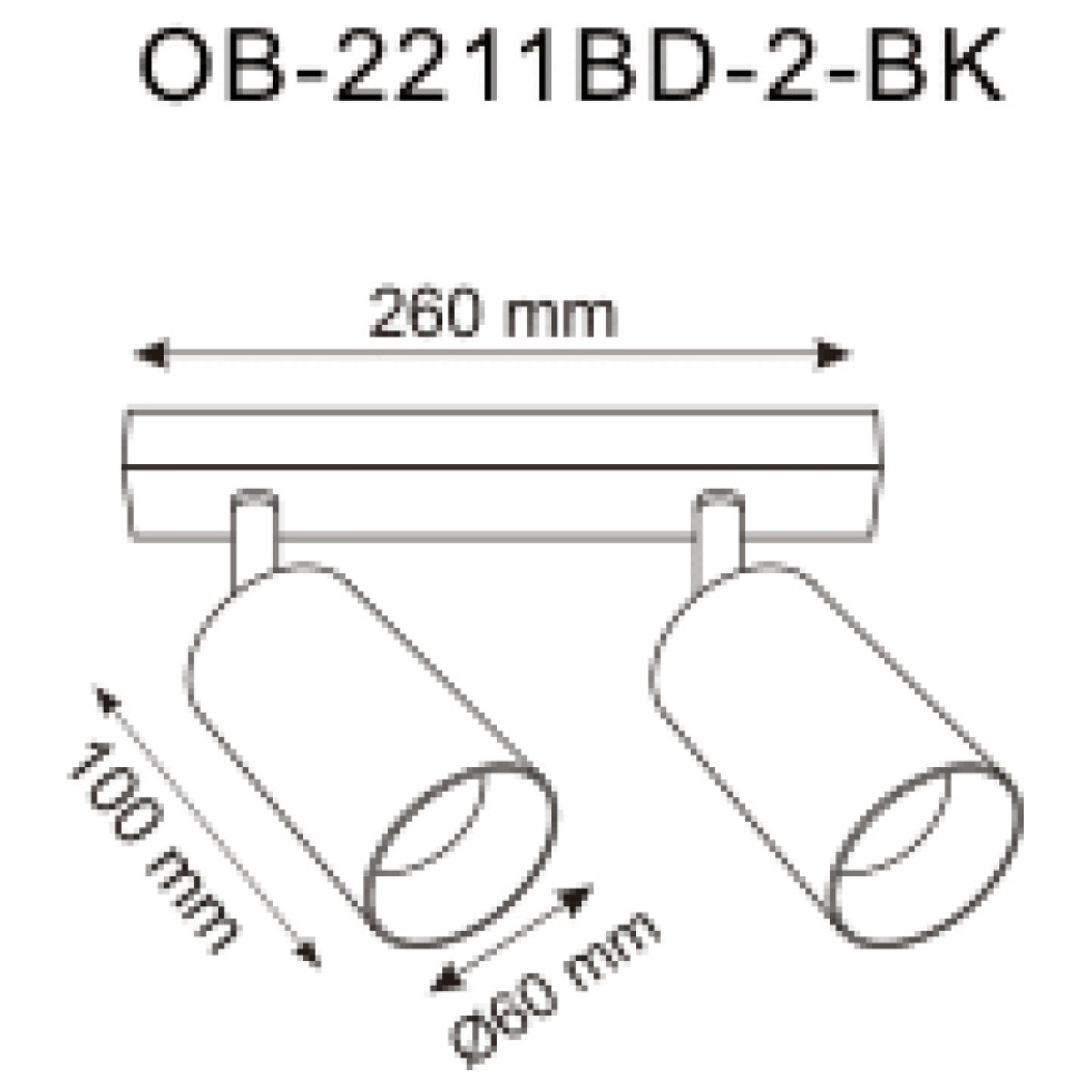 Спот REN OB-2211BD-2-BK Zuma Line