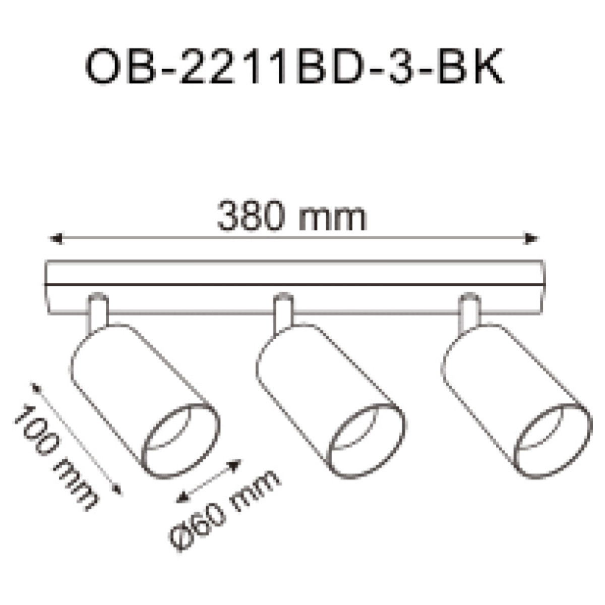 Спот REN OB-2211BD-3-BK Zuma Line