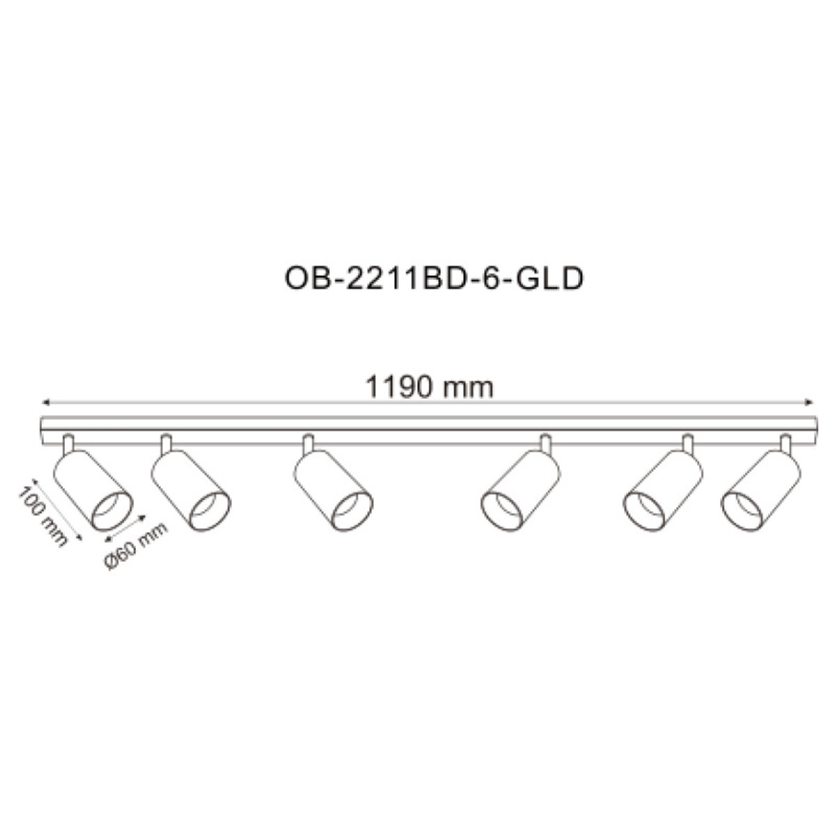 Спот REN OB-2211BD-6-GL Zuma Line