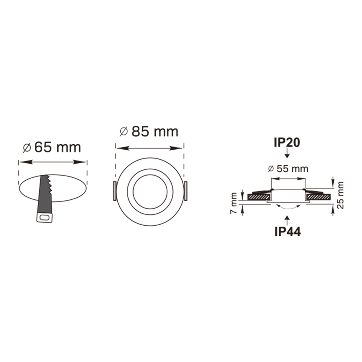 Точковий світильник FINN OB2006GU10-BL Zuma Line
