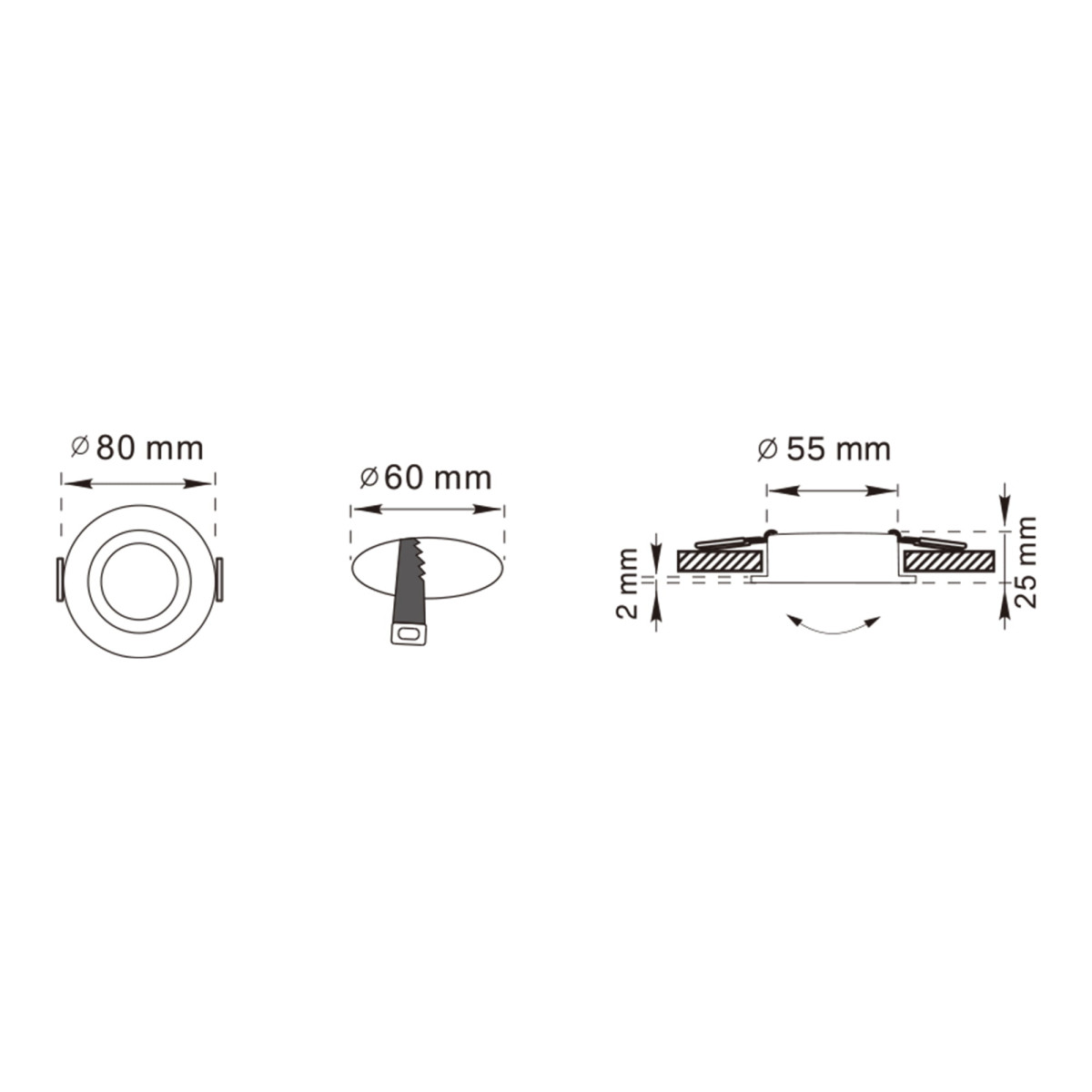 Точковий світильник FINN OB2211CL01-BL Zuma Line