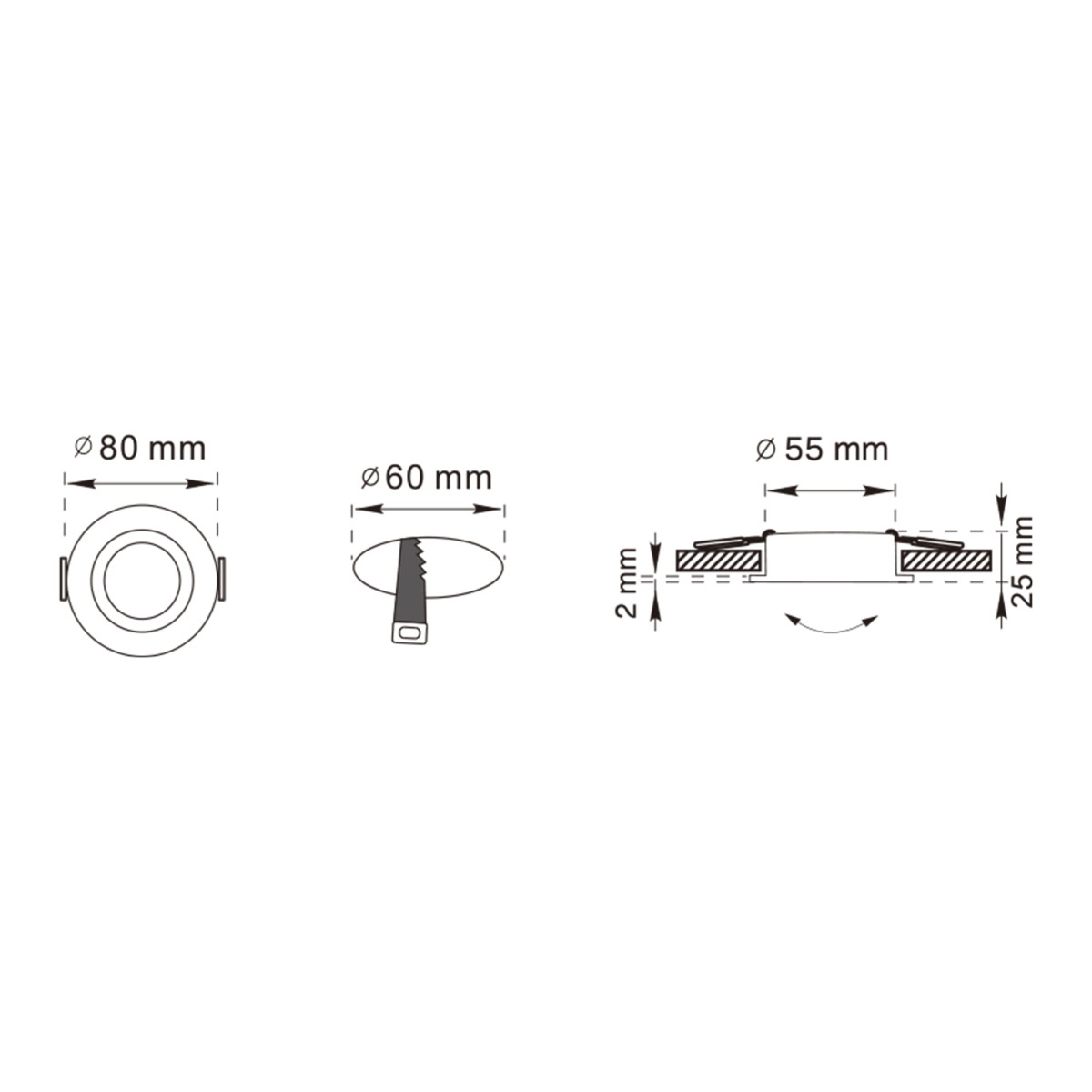 Точковий світильник FINN OB2211CL01-GLD Zuma Line