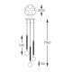 Підвісна люстра MIDA P0583-03B-2GHF Zuma Line