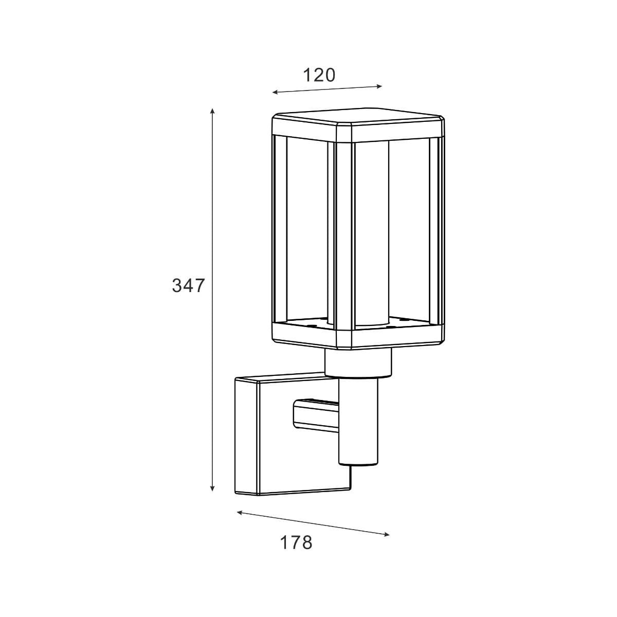 Настінний світильник вуличний URBAN SJ12331 Zuma Line чорний