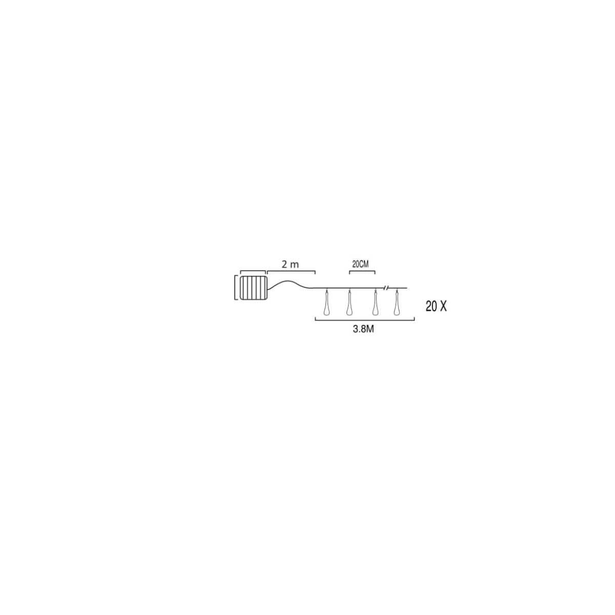 Гірлянда вулична KROPLE SW-1005 Zuma Line кольоровий