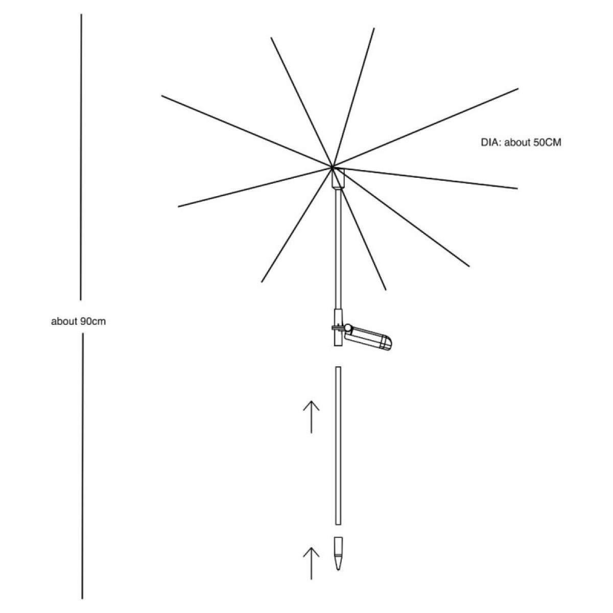 Грунтовий світильник SOLARNA SW-5008 Zuma Line чорний