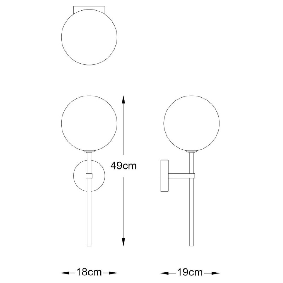 Бра MILAN W0606-01A-2GAC Zuma Line золотий W0606-01A-2GAC 