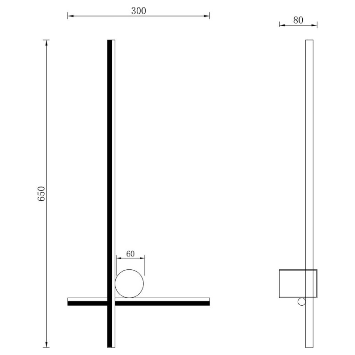 Бра MILL W4101-BK Zuma Line